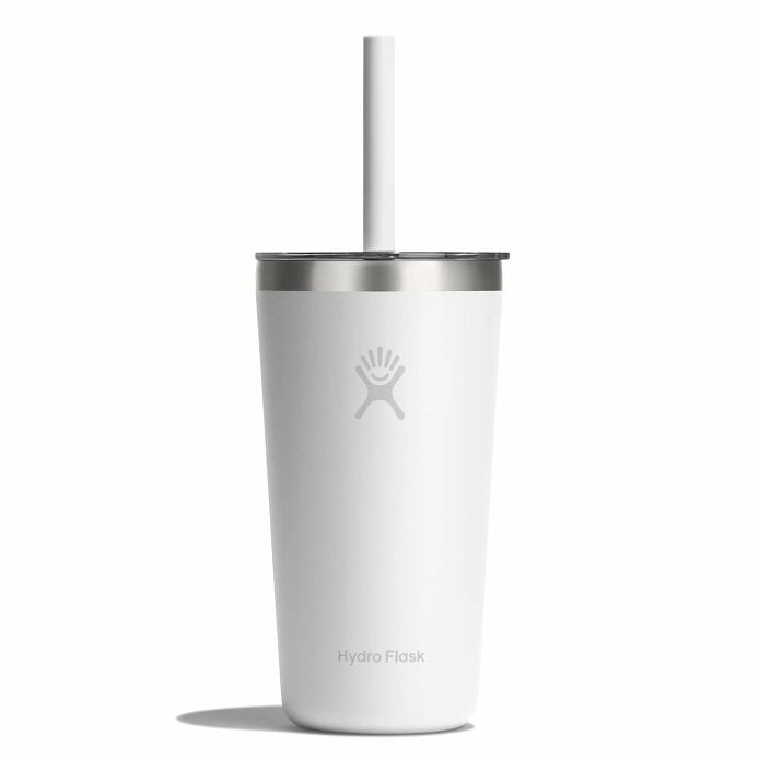 20 oz All Around™ Tumbler with Clear Straw Lid - White M2