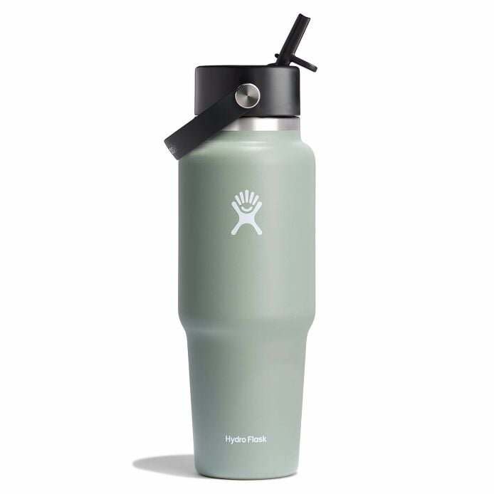 32 oz Wide Mouth Travel Bottle with Flex Straw Cap - Agave R7